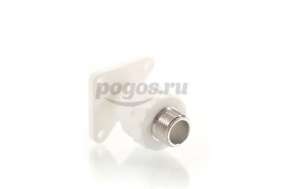 Угольник PP-R комб. с креплением d-20 * M 1/2" белый  MEERPLAST /10/ 