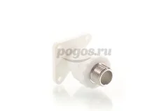 Угольник PP-R комб. с креплением d-20 * M 1/2" белый  MEERPLAST /10/ 