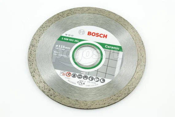 Диск отрезной BOSCH Standard for Ceramic 115х1.6х22мм алмазный 7мм