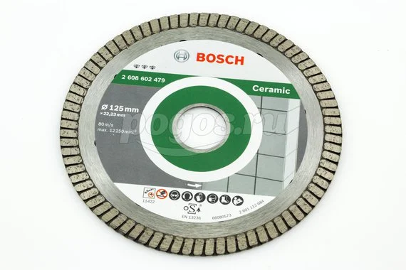 Диск отрезной BOSCH Best for Ceramic Extraclean 125х1.4х22мм алмазный 7мм
