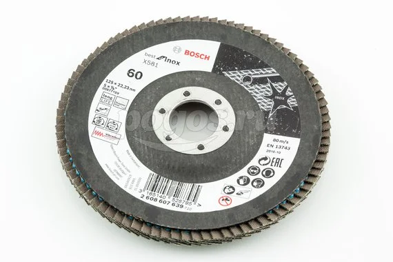 Диск лепестковый BOSCH Best for Inox K60 125х22мм