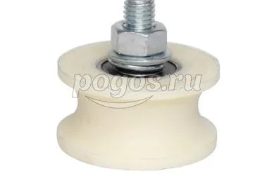 Ролик капролоновый ф60х30мм под трубу ф20мм болт М12
