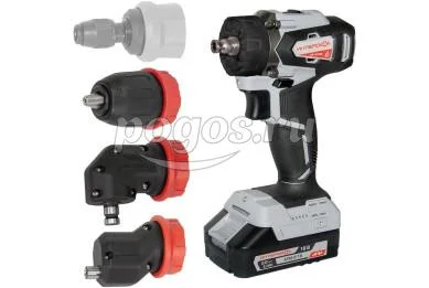 Шуруповерт акк 18В 2*2.0Ah Li-Ion 1700об/мин 45Hm бесщёточный (кейс) ИНТЕРСКОЛ