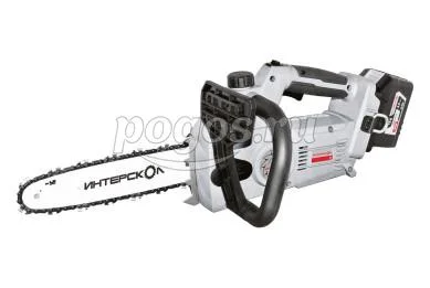 Пила цепная акк 18В шина 25.4см шаг 3/8" паз 1мм Li-ion (без акк и ЗУ, коробка)  ИНТЕРСКОЛ