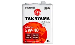 Масло моторное Adaptec 5W-40 A3/B4 SN 4л  TAKAYAMA