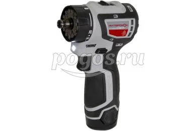 Шуруповерт акк 12В (2*2.0AhLi-Ion) 36Hm бесщёточный ИНТЕРСКОЛ