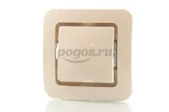 Переключатель 1кл на 2 напр. 6А 230В кремовый без вставки Lillium MAKEL