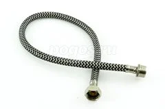 Подводка 600мм F1/2 М1/2, черн.оплетка