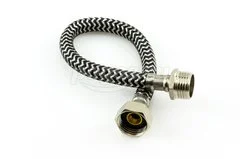 Подводка 300мм F1/2 М1/2, черн.оплетка