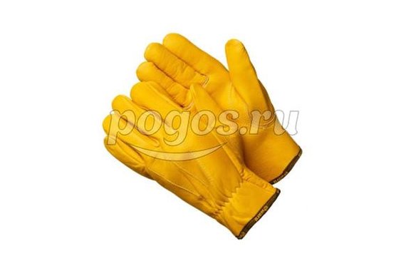 Перчатки кожаные желтого цвета Force GOLD  GWARD