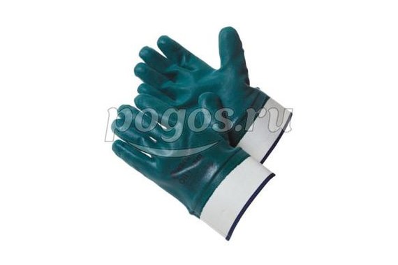 Перчатки нитриловые КЩС вспененные , манжет-крага OIL FOAM  GWARD