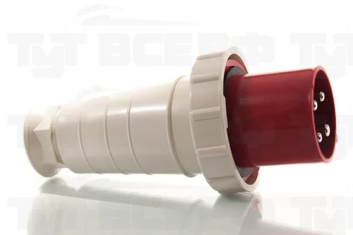 Вилка силовая 380В 3P+PE 63А TDM