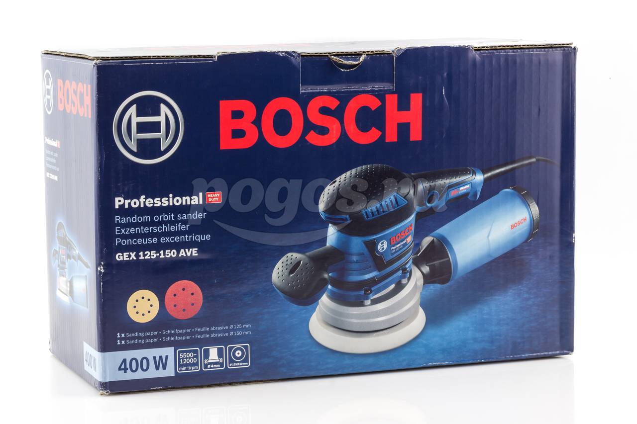 Эксцентриковая шлифмашина BOSCH GEX 125-150 AVE, 060137B102 - Купить в  Красноярске по низкой цене