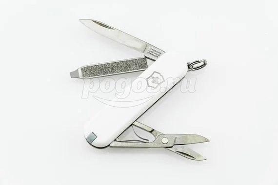 Нож-брелок VICTORINOX Classic 58 мм в чехле белый