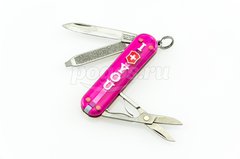 Нож-брелок VICTORINOX Classic The Gift "I Love You" 58 мм розовый