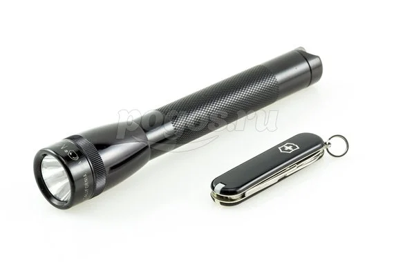 Набор VICTORINOX нож-брелок Classic черный + фонарь Mini-Maglite