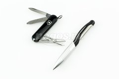 Набор VICTORINOX нож-брелок Classic серебристый + ручка Cabrio