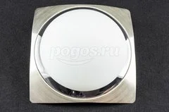 Светильник 2х60W E27 квадрат,потолочный, хром, СП 02,TDM