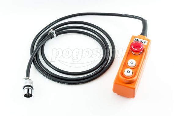 Пульт управления DUKE HOIST&WINCH для лебедки оранжевый с красной кнопкой