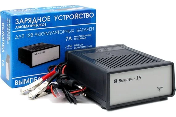 Устройство зарядное 12V, 7А, ёмкость АКБ до 100 А/ч (заряд от 0 В), Вымпел-15
