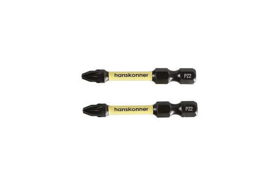 Биты PZ2x50мм, ImpactPower, торсионные, 2шт, Hanskonner
