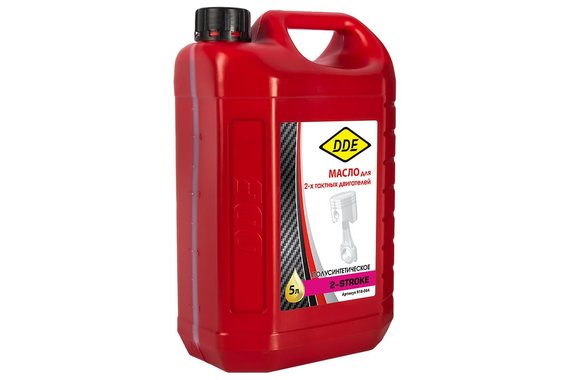 Масло DDE 2-тактное полусинтетическое 5 л красное стандарт API TС