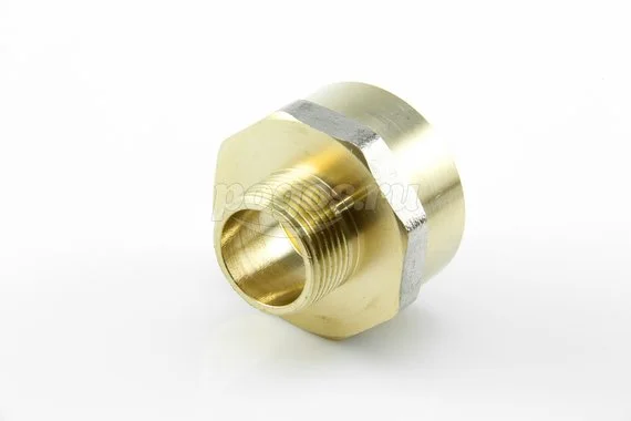 Переходник резьбовой F 1"1/4 - M 3/4 (под ключ) латунь CTM
