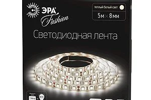 Лента светодиодная 9,6W 12V теплый 3528/120 ЭРА