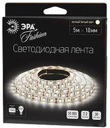 Лента светодиодная 7,2W 12V теплый 5050/30 ЭРА