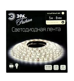 Лента светодиодная 4,8W 12V теплый 3528/60 ЭРА