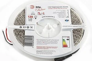 Лента светодиодная 9,6W 12V теплый 3528/120 ЭРА
