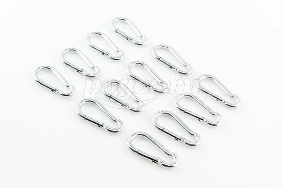 Карабин пожарный 6мм 110кгс цинк DIN 5299С (упаковка 12шт)