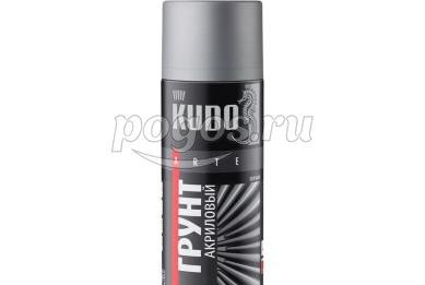Грунт аэрозольный акриловый для металла 520мл серый  KUDO