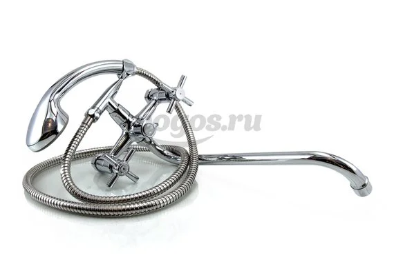 Смеситель двухвентильный для ванны поворотный дивертор SH4009BC-S30  RICCO