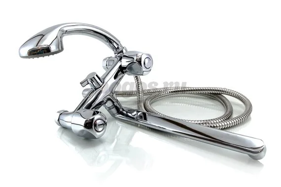 Смеситель двухвентильный для ванны поворотный дивертор SH3008BC-S45  RICCO 