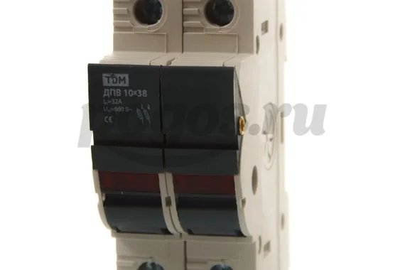 Держатель плавких вставок ДПВ,10х38, 2п TDM