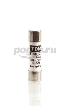 Плавкая вставка ПВЦ-С2 10х38, 0,5А TDM