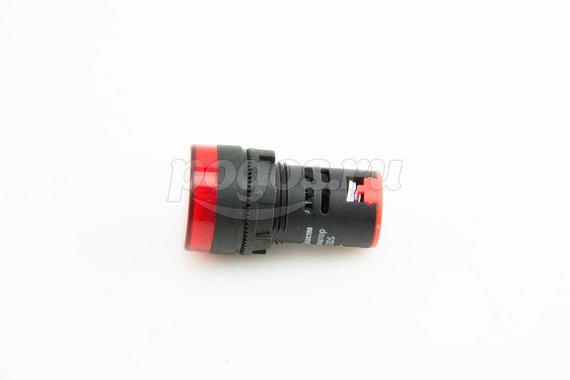 Лампа AD-22DS(LED)матрица, d-22мм, красный, 12V, AC/DC  TDM /10/