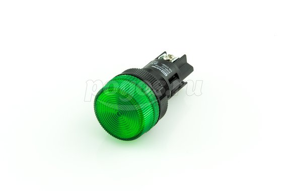 Лампа ENR-22 22мм, зеленый неон,230В, цилиндр TDM