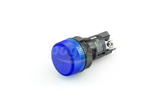 Лампа ENR-22, d-22мм, синий неон, 230В, цилиндр  TDM /10/ 