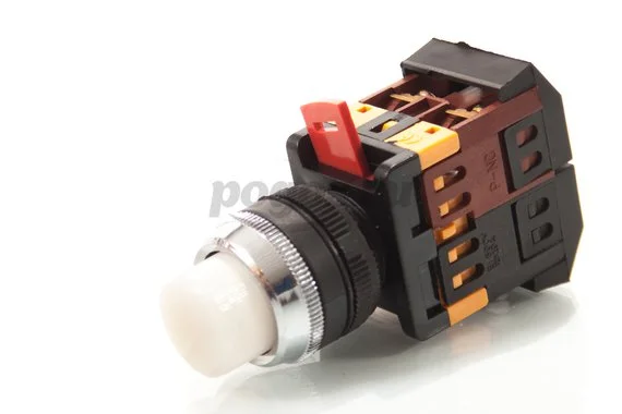 Кнопка ABLFP-22. 22, белый неон, 230В,1з+1р TDM