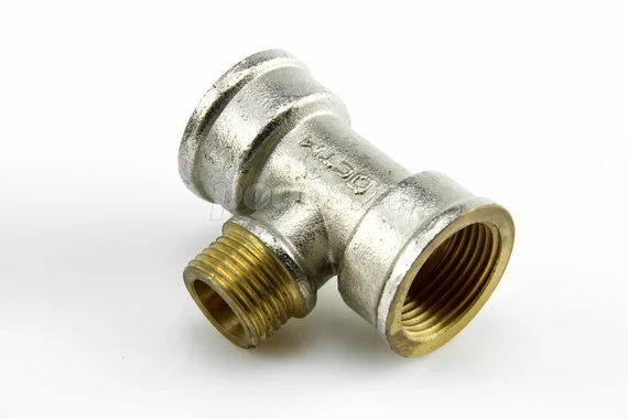 Тройник переходной F 3/4 - M 1/2 - F 3/4  латунь CTM