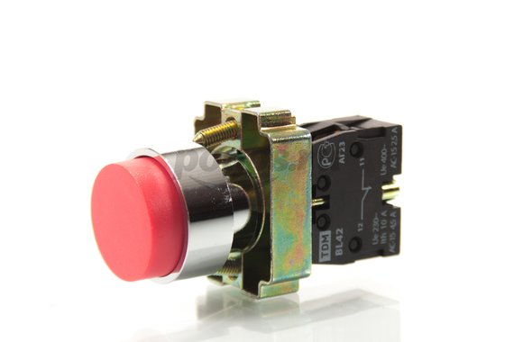 Кнопка BL42, без подсветки, красный, 1р TDM