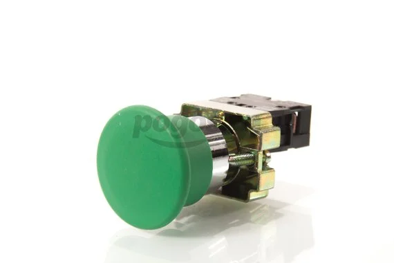Кнопка BC31, "Грибок" без подсветки, зеленый, 1з,TDM