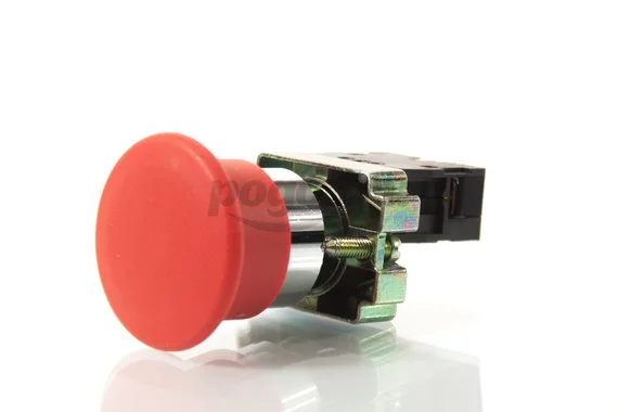 Кнопка BC41, "Грибок" без подсветки, красный, 1з,TDM