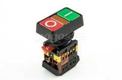 Кнопка PPBB-30N,30 неон, 230В,1з+1р, "I-O" TDM