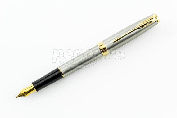 PARKER Ручка перьевая Sonnet ESSENTIAL Stainless Steel GT перо F