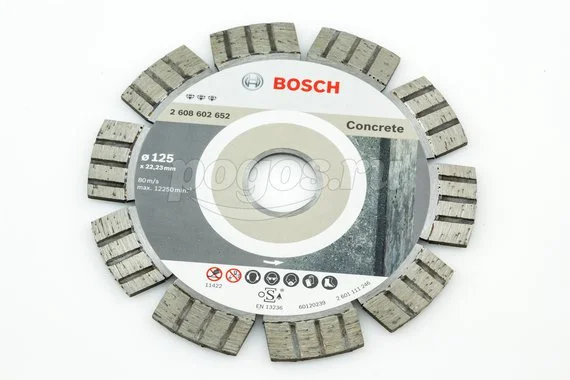 Диск отрезной BOSCH Best for Concrete 125х2.2х22мм алмазный 12мм
