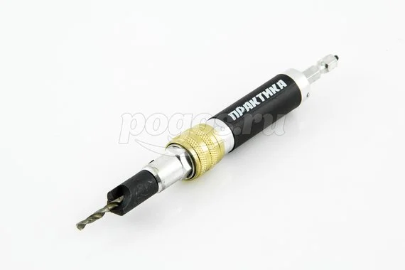 Насадка комбинированная №10 сверло 3,2мм, зенкер 9,5мм, бита PZ2 ПРАКТИКА