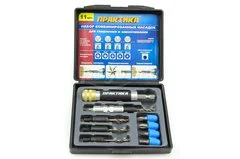 Набор комбинир. насадок, сверло 2,5-3,5мм, зенкер 9,5-11мм, бита Pz1, Pz2, Ph1,Ph2 Hex4 ПРАКТИКА